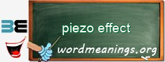 WordMeaning blackboard for piezo effect